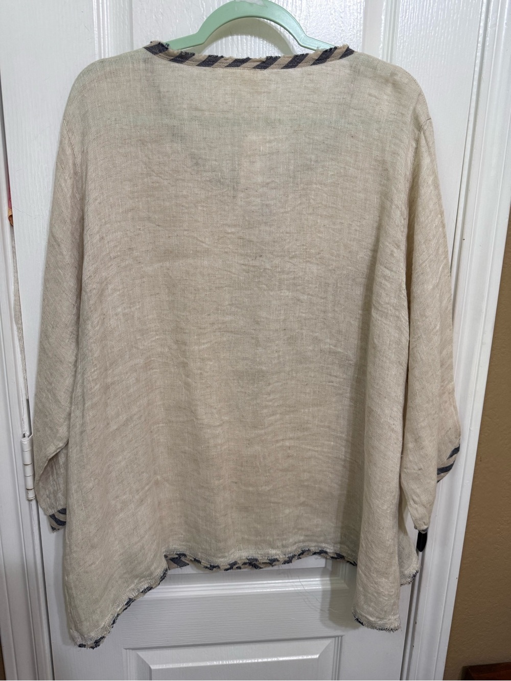 H240 Set A Rare Bird L/XL w15-24 Paper Crane OS w15-22 Cream Linen StarTunic - Picture 12 of 16